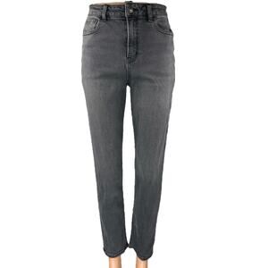 American Eagle Women's Black High Waist Straight Skinny Denim Mom Jeans Pants 2